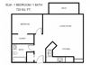 1 Bedroom Floor Plan